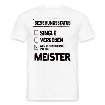 Statut de la relation maîtresse Maître métier - T-shirt homme - blanc - Devant - AI Model Male 178 dark (178cm)