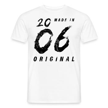 Made In 2006 Original Geburtstag Grunge Distressed - Männer T-Shirt - Weiß - Vorne - AI Model Male 178 dark (178cm)