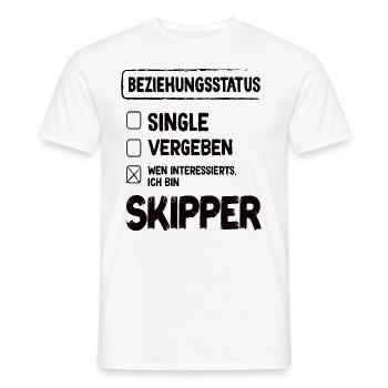 Skipper Relationship Status Skipper Sailing Sailor - Men's T-Shirt - white - Front - AI Model Male 178 dark (178cm)
