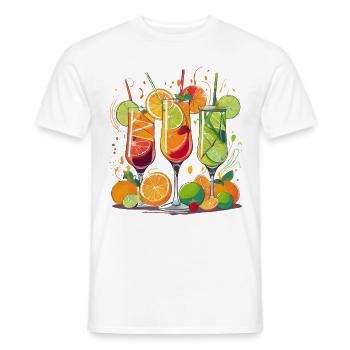 Cocktails - T-shirt homme - blanc - Devant - AI Model Male 178 dark (178cm)