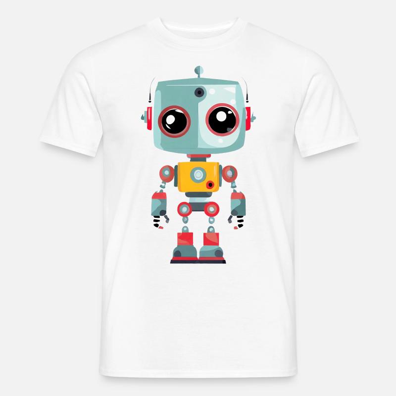 A cute robot - Men’s T-shirt - white