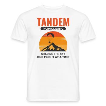 Tandem Gleitschirm Pilot Gleitschirm Extremsport - Männer T-Shirt - Weiß - Vorne - AI Model Male 178 dark (178cm)