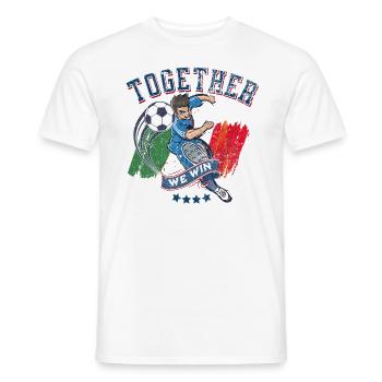 Gemeinsam gewinnen wir - Männer T-Shirt - Weiß - Vorne - AI Model Male 178 dark (178cm)