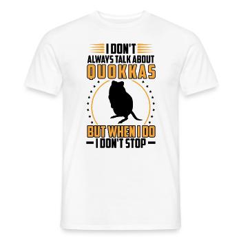 Quokka Beuteltier Rede über Quokka - Männer T-Shirt - Weiß - Vorne - AI Model Male 178 dark (178cm)