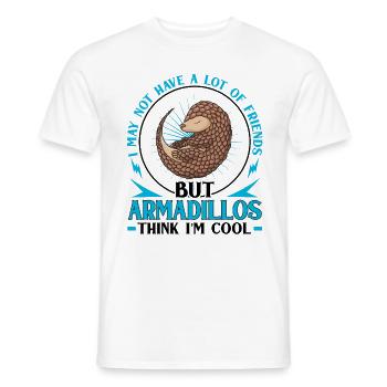 Armadillos Find Me Cool Armadillo Armadillo Armadillo - Men's T-Shirt - white - Front - AI Model Male 178 dark (178cm)