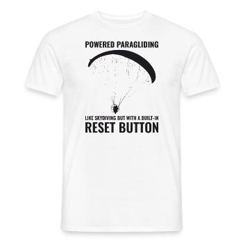 Paramotor Pilot Paramotoring Powered Paraglider - Men's T-Shirt - white - Front - AI Model Male 178 dark (178cm)