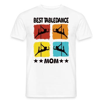 Meilleure maman de danse de table - T-shirt homme - blanc - Devant - AI Model Male 178 dark (178cm)