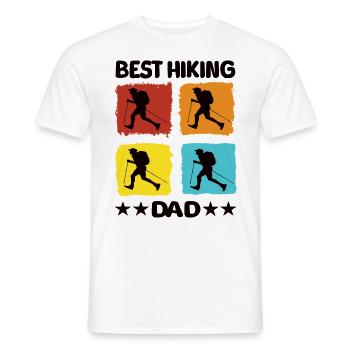 Best Hiking Dad - Men's T-Shirt - white - Front - AI Model Male 178 dark (178cm)