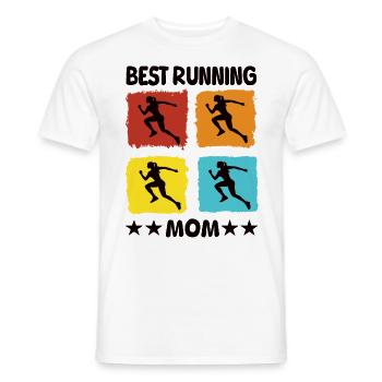Meilleure maman qui court - T-shirt homme - blanc - Devant - AI Model Male 178 dark (178cm)