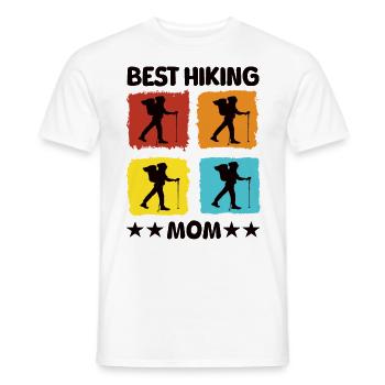 Best Hiking Mom - Men's T-Shirt - white - Front - AI Model Male 178 dark (178cm)