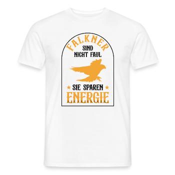 Falkner sind nicht faul Beizjagd Falknerei - Männer T-Shirt - Weiß - Vorne - AI Model Male 178 dark (178cm)