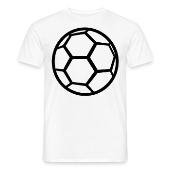 ballon de foot - T-shirt homme - blanc - Devant - AI Model Male 178 dark (178cm)
