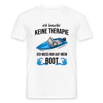 Bateau - Je n’ai pas besoin de thérapie, juste mon bateau - T-shirt homme - blanc - Devant - AI Model Male 178 dark (178cm)