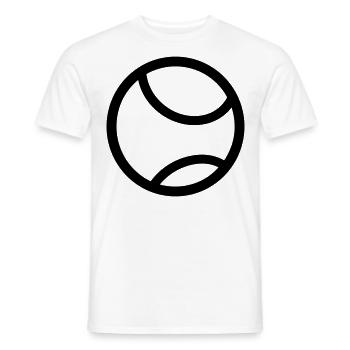 Balle de tennis - T-shirt homme - blanc - Devant - AI Model Male 178 dark (178cm)
