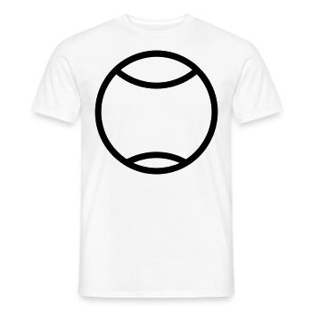 Balle de tennis - T-shirt homme - blanc - Devant - AI Model Male 178 dark (178cm)