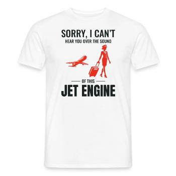 Flight Attendant Aviation Cabin Crew Air Hostess - Men's T-Shirt - white - Front - AI Model Male 178 dark (178cm)