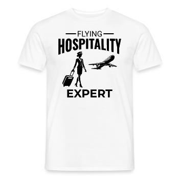 Flight Attendant Aviation Cabin Crew Air Hostess - Men's T-Shirt - white - Front - AI Model Male 178 dark (178cm)