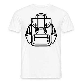 Sac à dos - T-shirt homme - blanc - Devant - AI Model Male 178 dark (178cm)