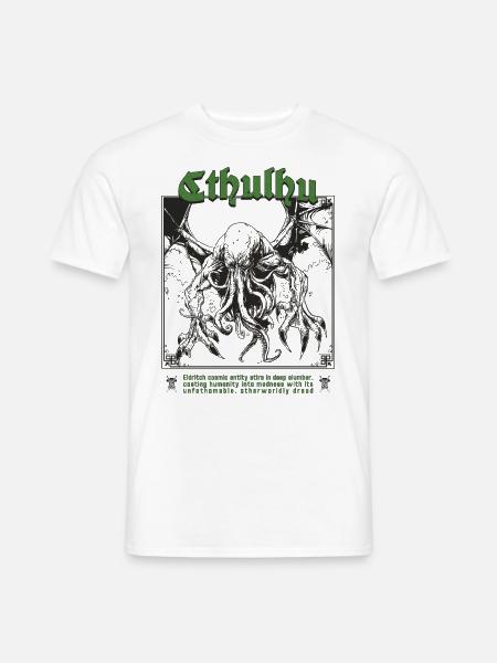 Tarot Karte - Cthulhu Kult Lovecraft Necronomicon - Männer T-Shirt - Weiß
