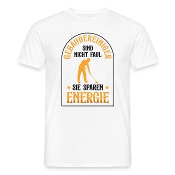 Les nettoyeurs de bâtiments ne sont pas des nettoyeurs de vitres paresseux - T-shirt homme - blanc - Devant - AI Model Male 178 dark (178cm)