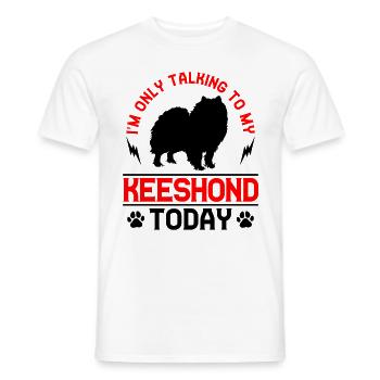 Wolfsspitz Rede nur mit meinem Keeshond - Männer T-Shirt - Weiß - Vorne - AI Model Male 178 dark (178cm)