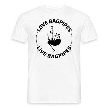 Joueur de cornemuse Bagpiper Scottish Instrument Drôle - T-shirt homme - blanc - Devant - AI Model Male 178 dark (178cm)