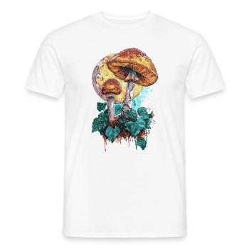 Cottagecore Mondphasen Pilz Goblincore Vintage - Männer T-Shirt - Weiß - Vorne - AI Model Male 178 dark (178cm)