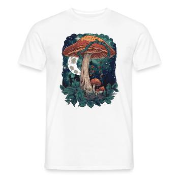 Goblincore Mushroom Fairycore Cottagecore Vintage - Men's T-Shirt - white - Front - AI Model Male 178 dark (178cm)