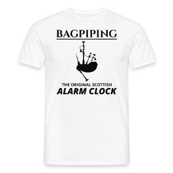 Instrument de joueur de cornemuse Musique écossaise - T-shirt homme - blanc - Devant - AI Model Male 178 dark (178cm)