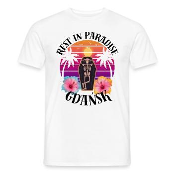 Danzig RIP Sarkasmus - Männer T-Shirt - Weiß - Vorne - AI Model Male 178 dark (178cm)