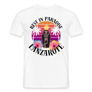 Lanzarotte RIP Sarkasmus - Männer T-Shirt - Weiß - Vorne - AI Model Male 178 dark (178cm)