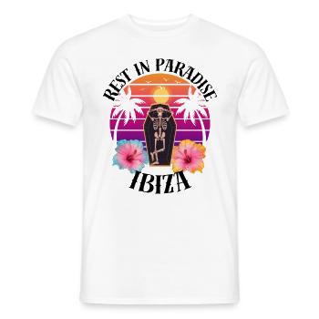 Ibiza RIP Sarkasmus - Männer T-Shirt - Weiß - Vorne - AI Model Male 178 dark (178cm)