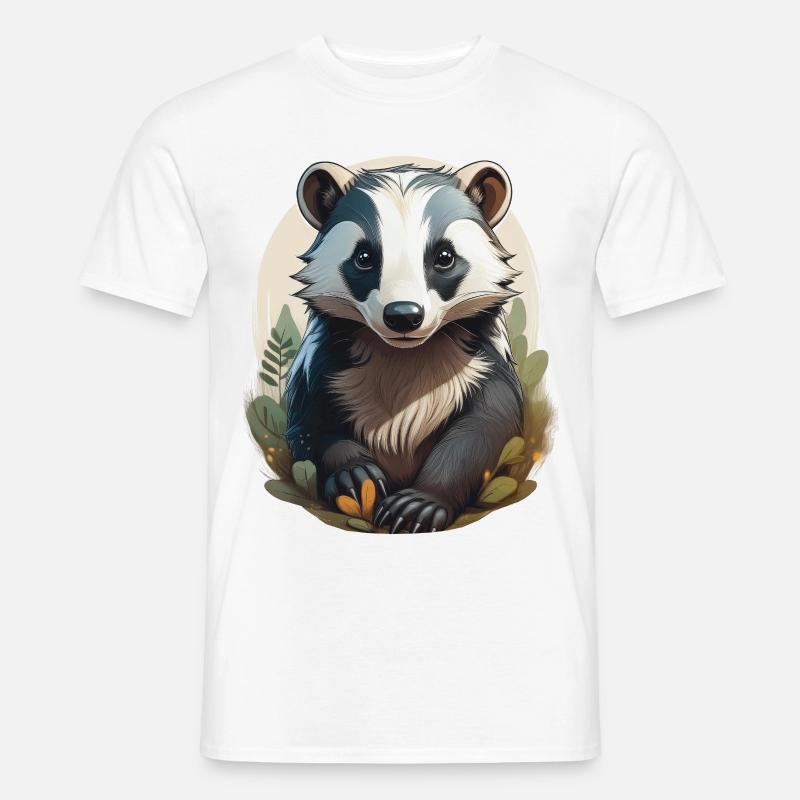 Ein niedlicher Dachs - Männer T-Shirt - Weiß