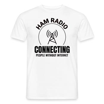 Opérateur radio amateur Fréquence des ondes radio - T-shirt homme - blanc - Devant - AI Model Male 178 dark (178cm)