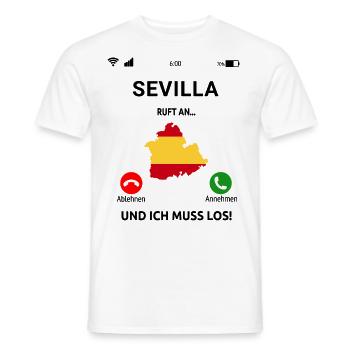 Sevilla Andalusien Spanien Urlaub Idee - Männer T-Shirt - Weiß - Vorne - AI Model Male 178 dark (178cm)