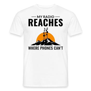 Opérateur radio amateur Fréquence des ondes radio - T-shirt homme - blanc - Devant - AI Model Male 178 dark (178cm)