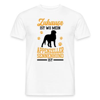 Mountain Dog est ma maison Appenzeller Mountain Dog - T-shirt homme - blanc - Devant - AI Model Male 178 dark (178cm)