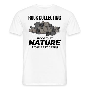 Rock Hound Collecting Collector Geology Geologist - Men's T-Shirt - white - Front - AI Model Male 178 dark (178cm)