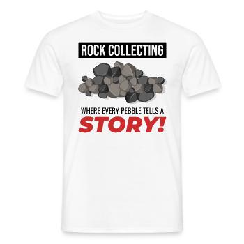 Rock Hound Collecting Collector Geology Geologist - Men's T-Shirt - white - Front - AI Model Male 178 dark (178cm)