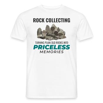 Rock Hound Collecting Collector Geology Geologist - Men's T-Shirt - white - Front - AI Model Male 178 dark (178cm)
