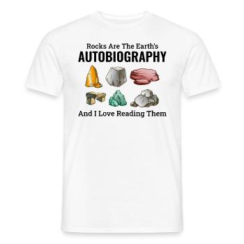 Rock Hound Collecting Collector Geology Geologist - Men's T-Shirt - white - Front - AI Model Male 178 dark (178cm)