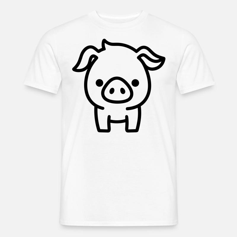 Schwein - Männer T-Shirt - Weiß
