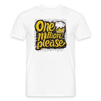One Million Beers Please Design for Beer Lovers - Men's T-Shirt - white - Front - AI Model Male 178 dark (178cm)