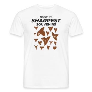 Shark Teeth Collector Fossil Hunting Paleontology - Men's T-Shirt - white - Front - AI Model Male 178 dark (178cm)