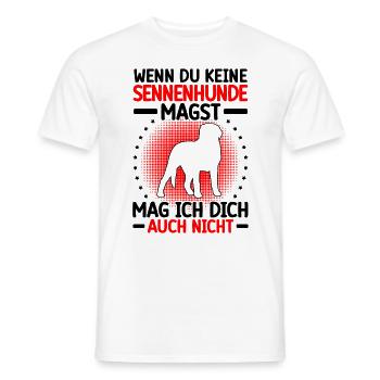 Le chien de montagne ne t’aime pas Bouvier suisse - T-shirt homme - blanc - Devant - AI Model Male 178 dark (178cm)