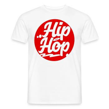 Hip Hop - Men's T-Shirt - white - Front - AI Model Male 178 dark (178cm)