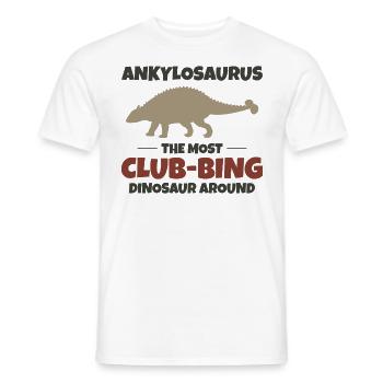 Ankylosaurus Dinosaure Dino Fossile Club de chasse - T-shirt homme - blanc - Devant - AI Model Male 178 dark (178cm)