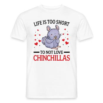 Chinchilla nicht lieben Nagetier Wollmaus - Männer T-Shirt - Weiß - Vorne - AI Model Male 178 dark (178cm)