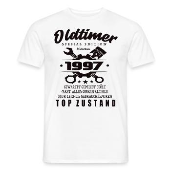 Oldtimer Special Edition Modell 1997 Geburtstag - Männer T-Shirt - Weiß - Vorne - AI Model Male 178 dark (178cm)
