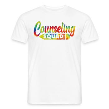Conseillère scolaire Tie Dye - T-shirt homme - blanc - Devant - AI Model Male 178 dark (178cm)